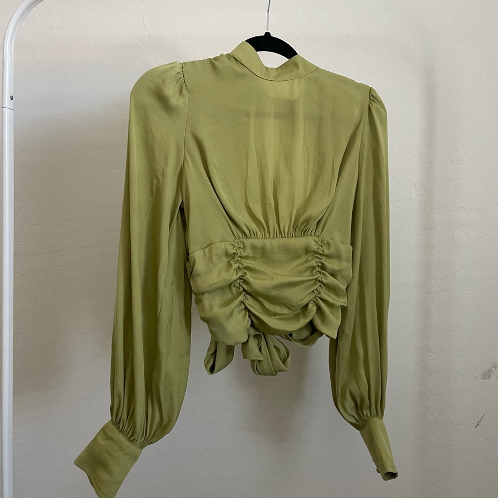 Free People Satin Open Back Top